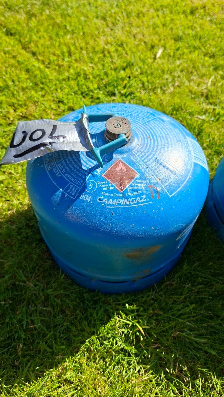 2x Campingaz 904 gasfles vol en half vol, Ophalen, Gebruikt
