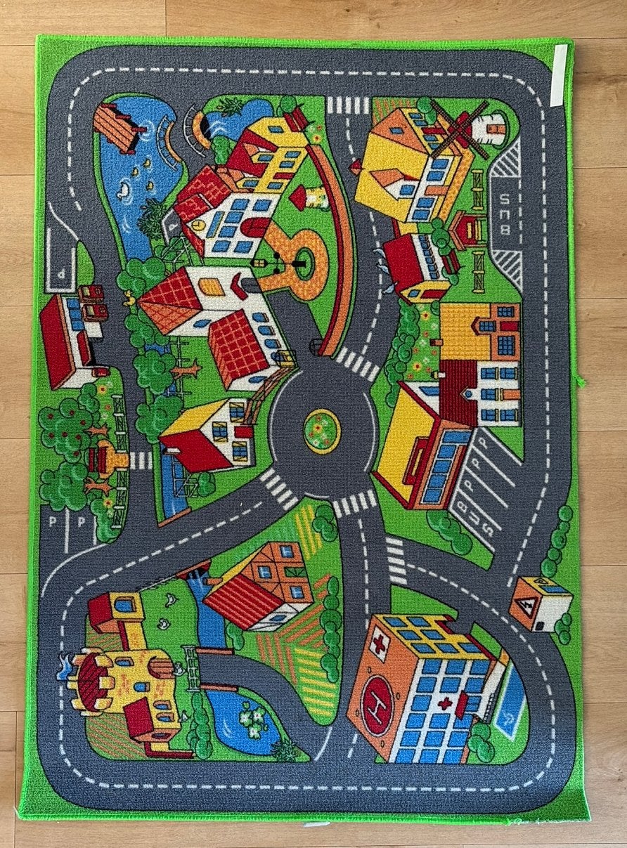 Speelkleed met wegen en stad voor kinderen, Ophalen, Gebruikt