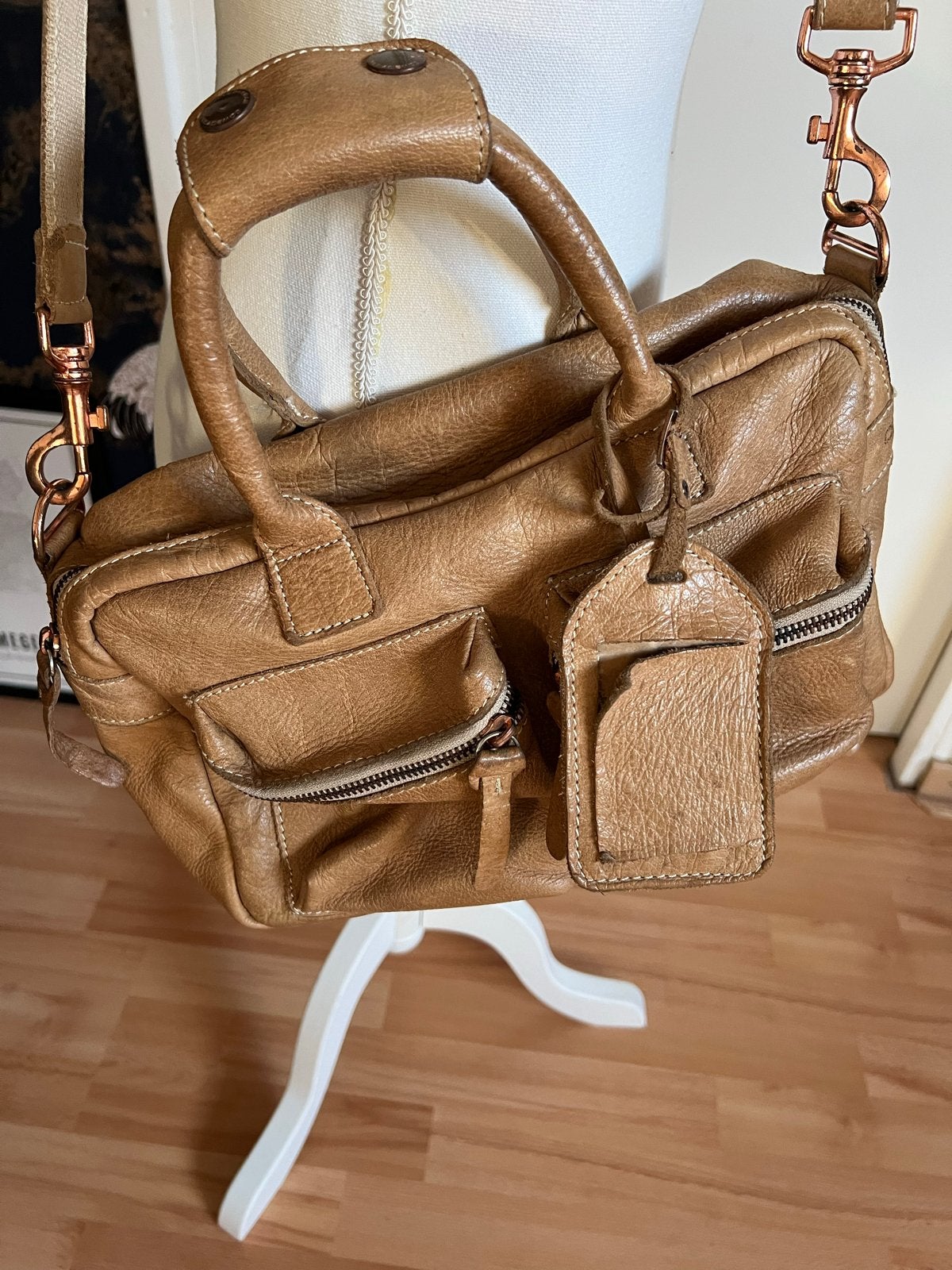 Cowboysbag The Little Bag - Cognac Leer, Ophalen of Verzenden, Gebruikt, Bruin, Handtas