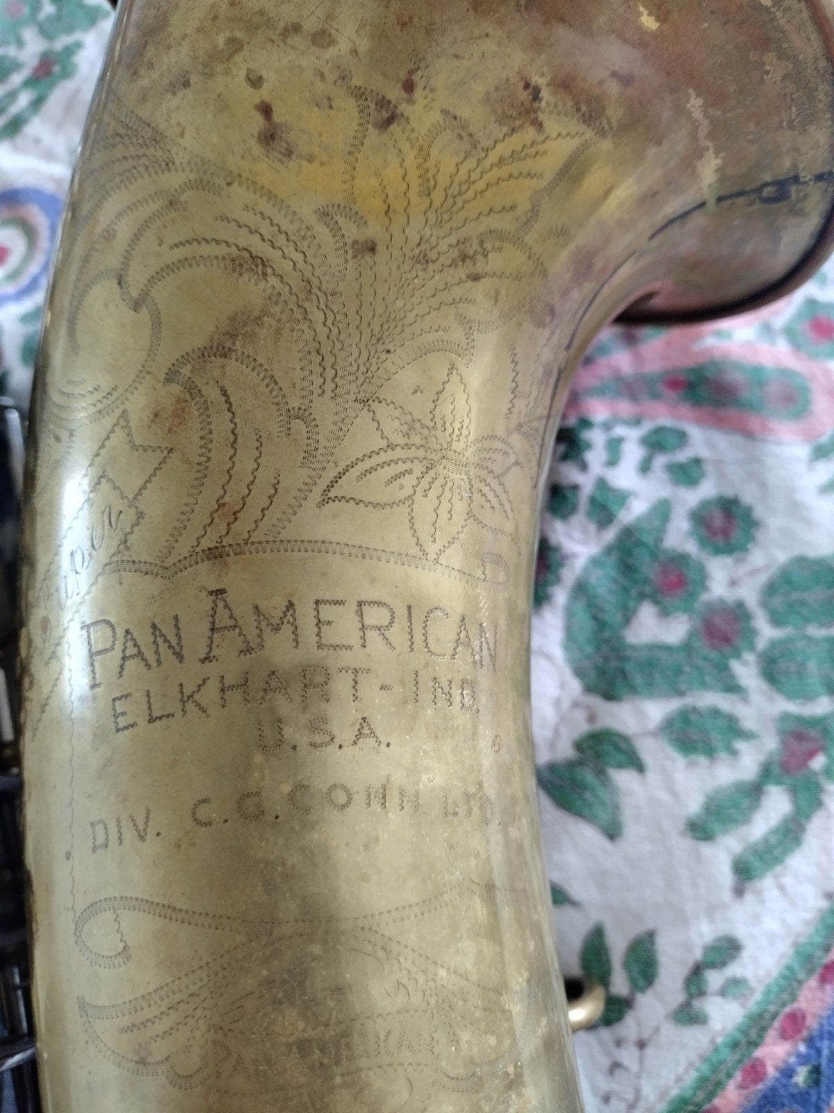 Tenorsaxofoon PanAmerican Elkhart Ind. USA (C.G. Conn Ltd), Muziek en Instrumenten, Ophalen, Gebruikt, Tenor