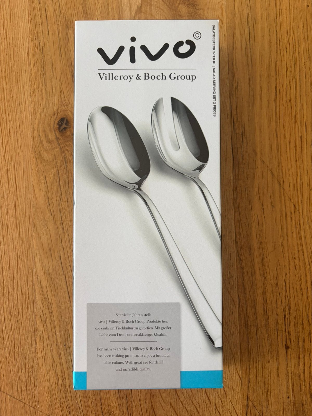 Villeroy & Boch Vivo Salade/Sla bestek set 2-delig NIEUW!!!, Huis en Inrichting, Keuken | Bestek, Villeroy & Boch, Overige materialen