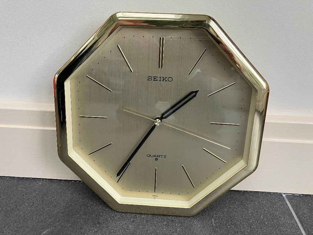 NOOIT TE LAAT met SEIKO QUARTZ keukenklok nu 14,99, Ophalen, Zo goed als nieuw, Wandklok