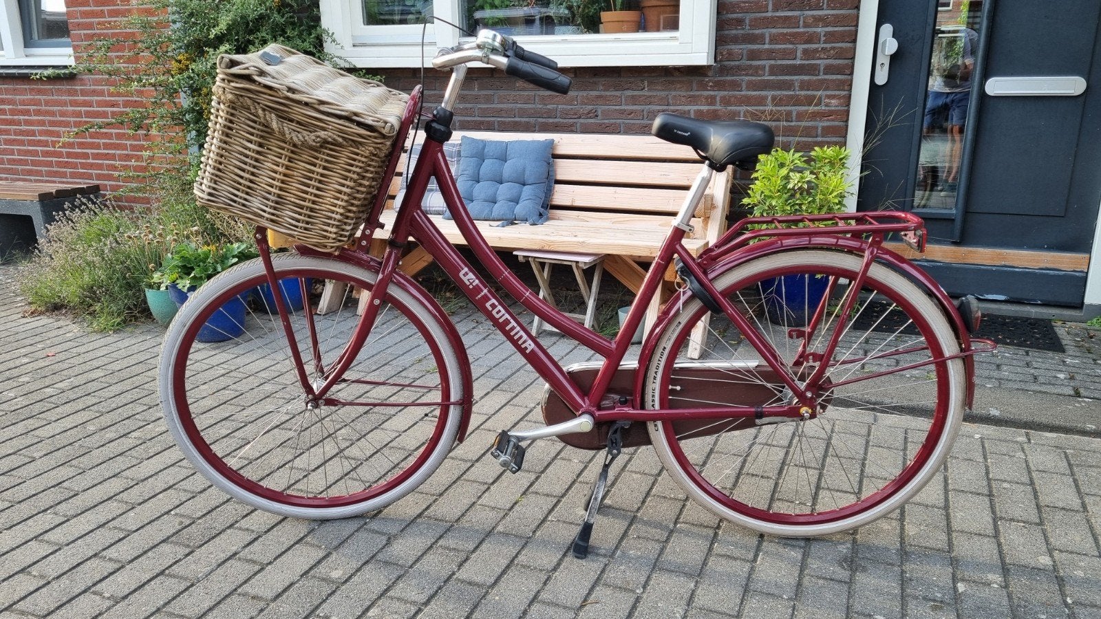 Cortina fiets met mand 28 inch - Zo goed als nieuw, Terugtraprem, 53 tot 56 cm, Versnellingen, Zo goed als nieuw
