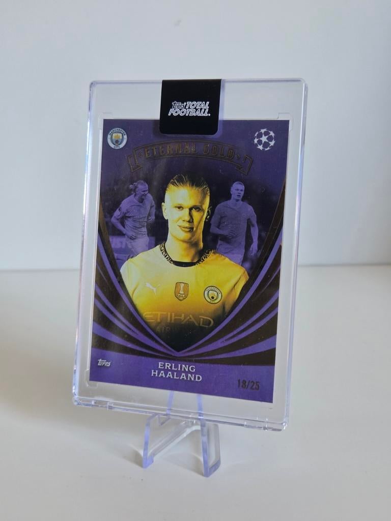 Erling Haaland - Topps Total Football - Eternal Gold /25, Ophalen of Verzenden, Zo goed als nieuw, Plaatje