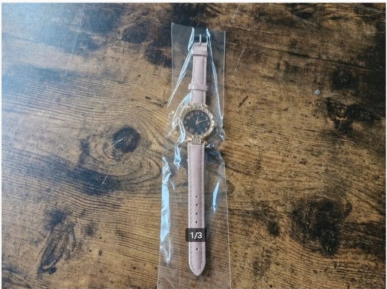 Oud roze quartz dames horloge Met sier diamantjes hh, Onbekend, Nieuw, Ophalen of Verzenden, Onbekend