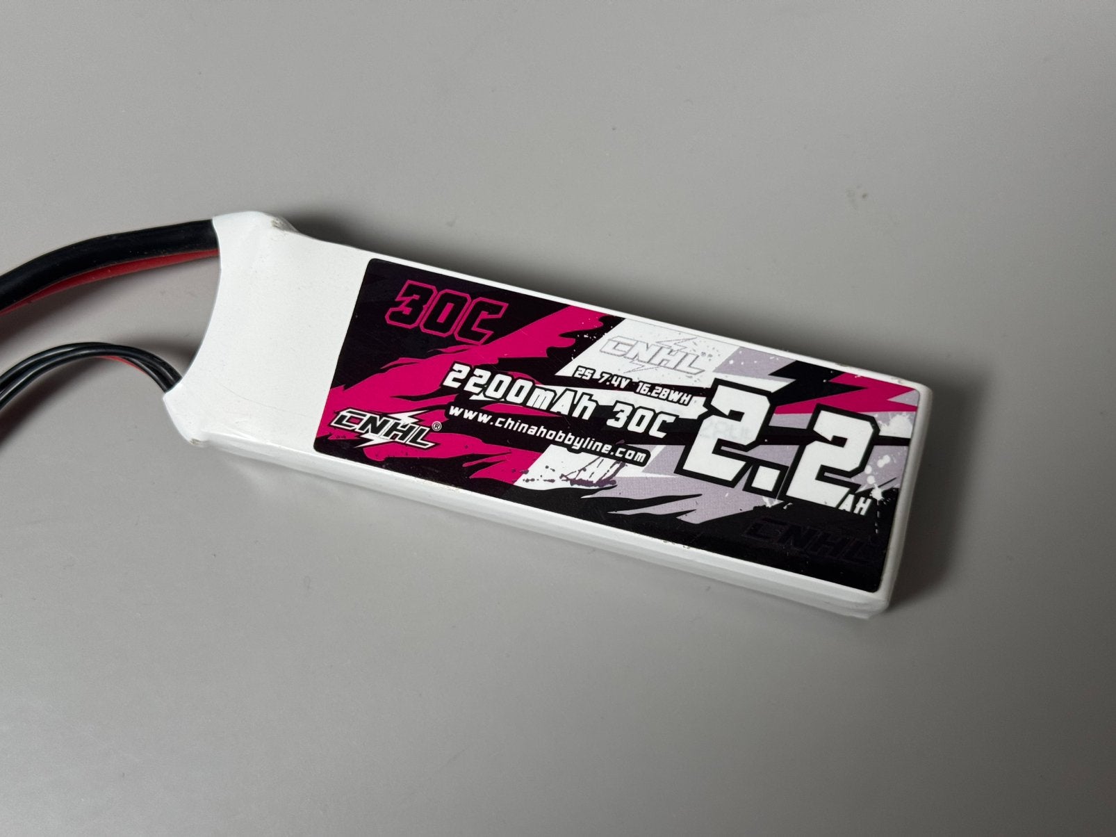 CNHL lipo accu 2200mah 2s 7.4v 30C Deans, Ophalen of Verzenden, Zo goed als nieuw, Overige schalen, Onderdeel