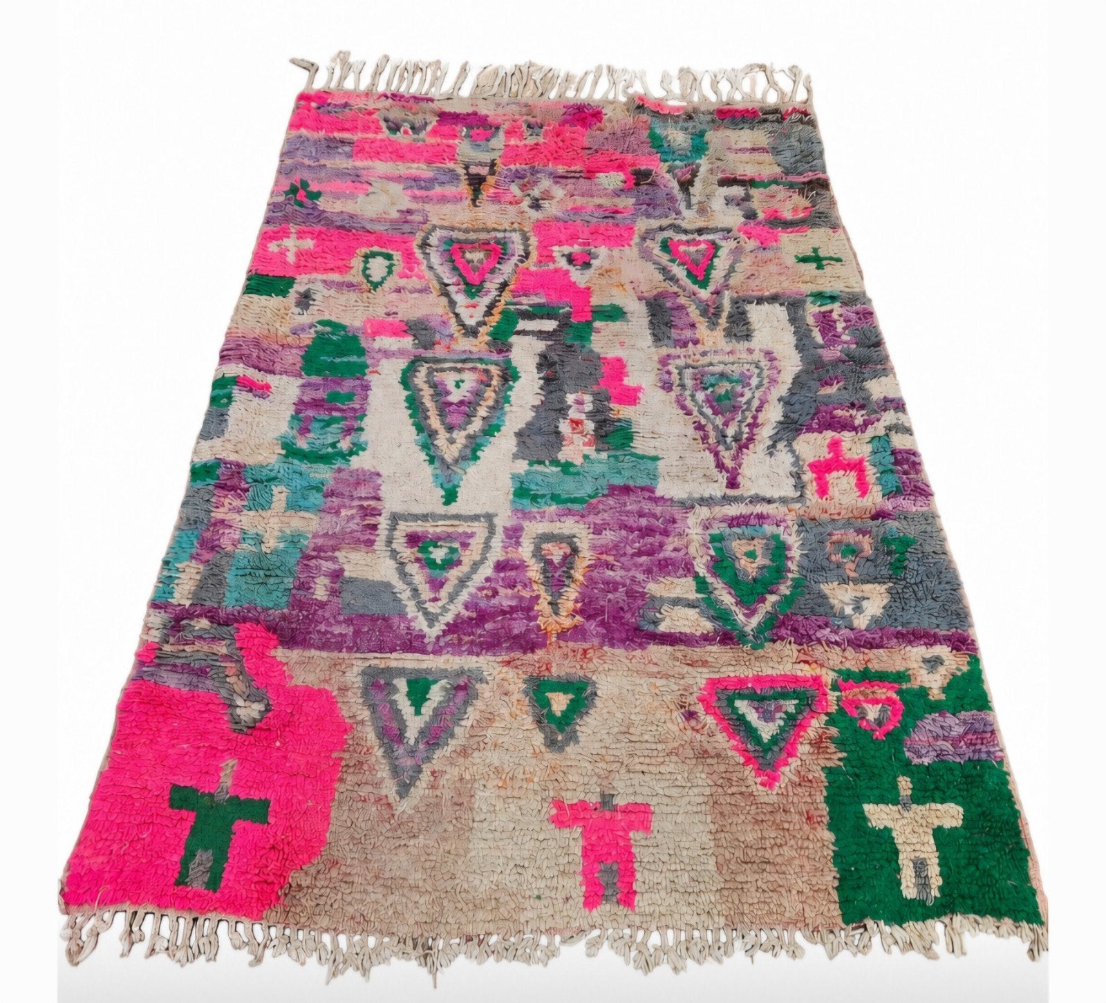 Merel in wonderland /berber/ Marokkaans Boujaad kleed, Huis en Inrichting, Stoffering | Tapijten en Kleden, Gebruikt, 100 tot 150 cm