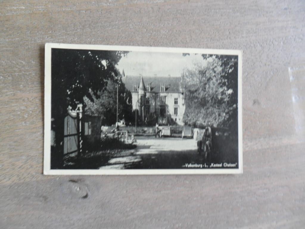 Valkenburg, kasteel Chaloen 1956, Verzenden, 1940 tot 1960, Gelopen, Limburg