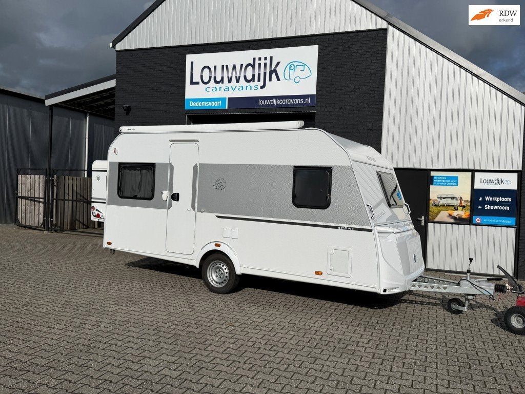 KNAUS Sport 450 FU ’25 (Fransbed, Rondzit), Caravans en Kamperen, Rondzit, Bedrijf, Lengtebed, 6 tot 7 meter