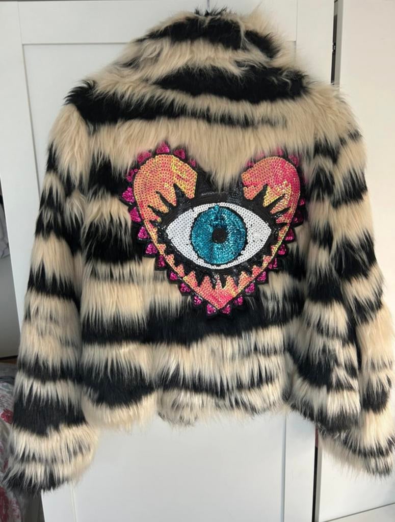 Desigual winter jas, Kleding | Dames, Ophalen of Verzenden, Zo goed als nieuw, Maat 42/44 (L), Zwart