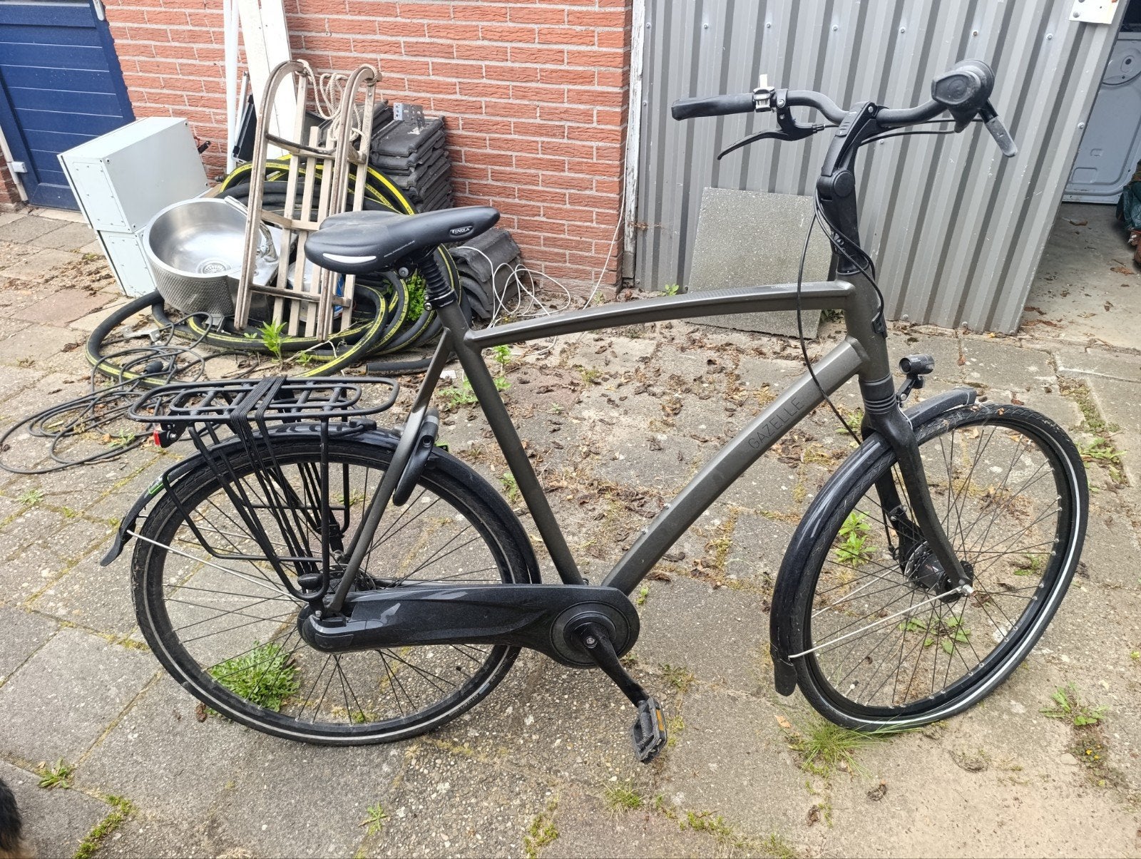 Gazelle herenfiets, Fietsen en Brommers, Fietsen | Heren | Herenfietsen, Ophalen, Versnellingen, Zo goed als nieuw, Schijfrem