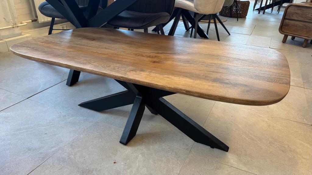 Magazijn Uitverkoop: Salontafel deens ovaal mangohout matrix