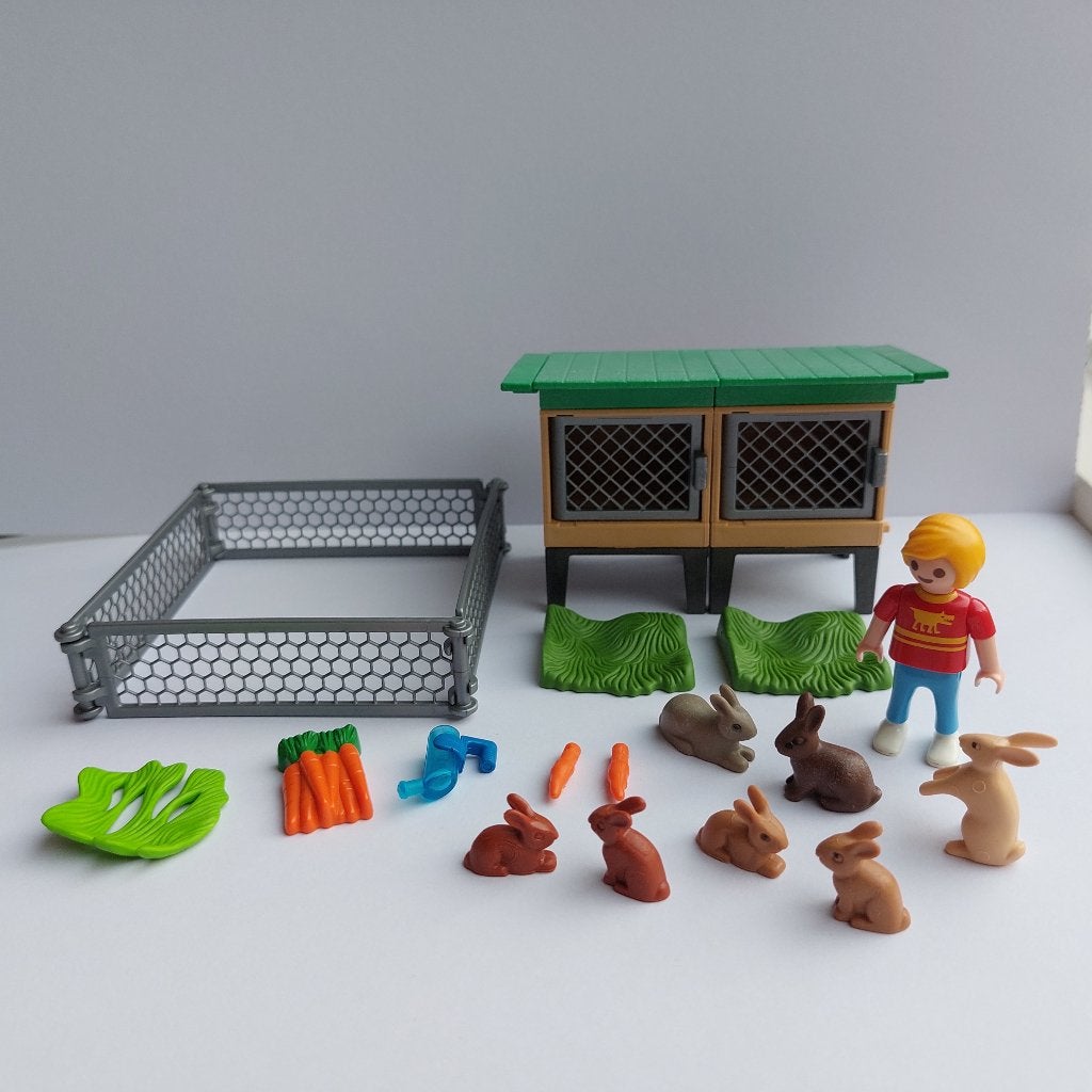 Playmobil - Konijnen met hok (6140), Kinderen en Baby's, Speelgoed | Playmobil, Gebruikt, Losse onderdelen, Overige typen, Ophalen of Verzenden