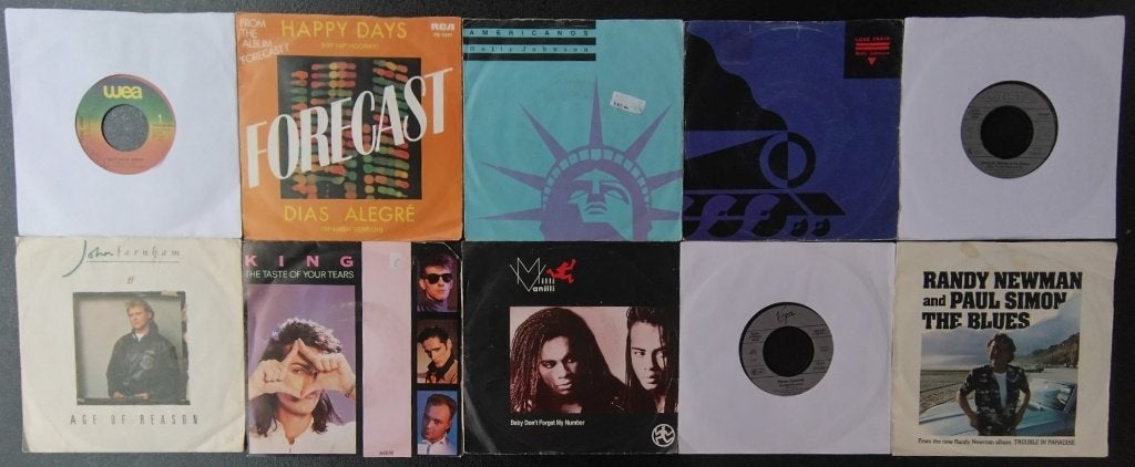 Set 1: 10 singles jaren 80, Gebruikt, Originele persing, 7 inch, Ophalen of Verzenden