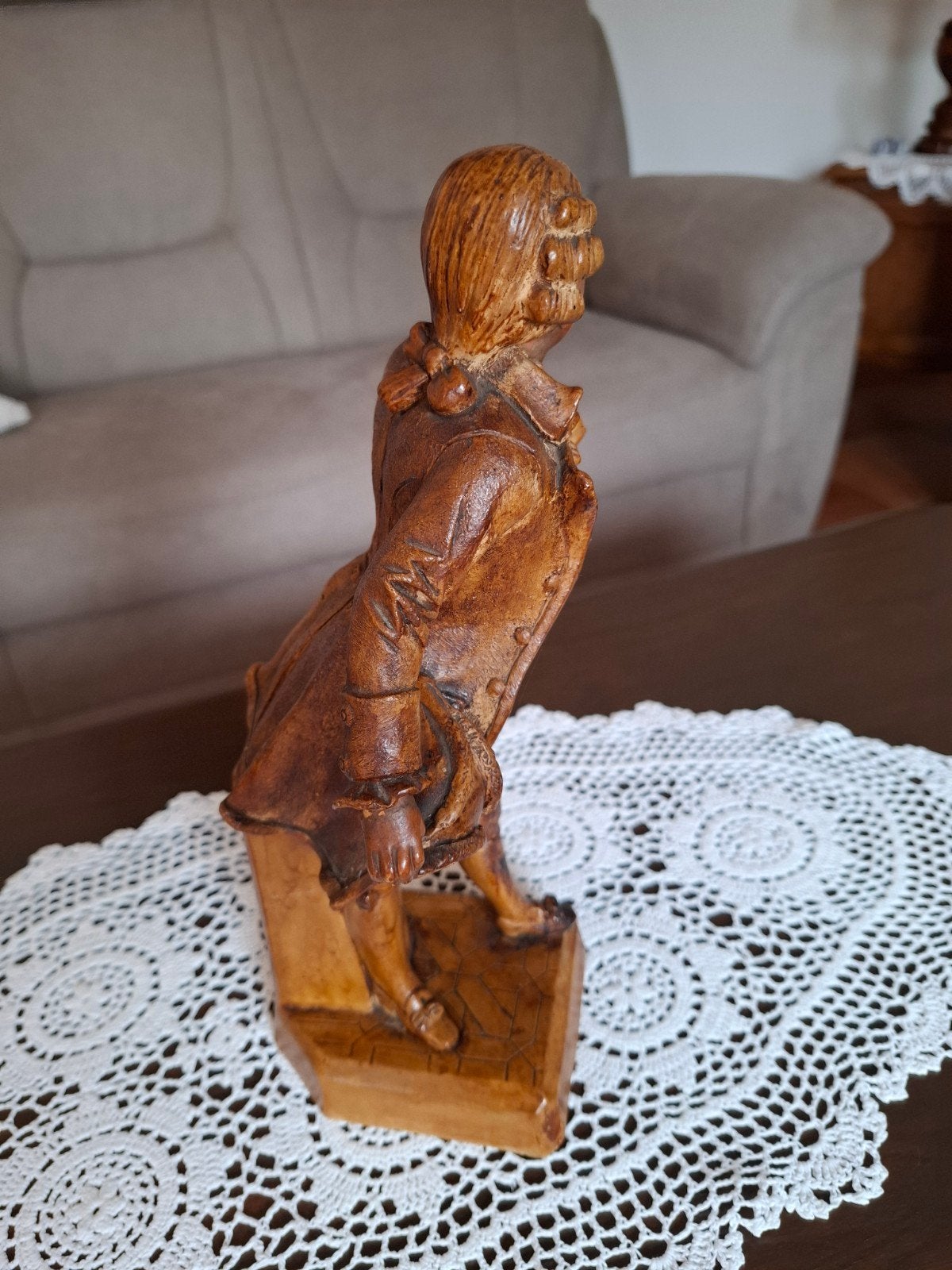 prachig mooi uitgevoerd oud antiek gesigneerd sierstuk beeld, Antiek en Kunst, Handgemaakt, Ophalen of Verzenden, 20 - 50 cm, Beeld