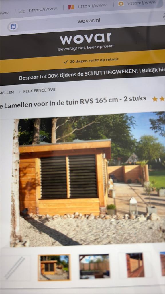 Flex fence kleur zwart 3 x en planken douglas, Ophalen, Nieuw, Veranda