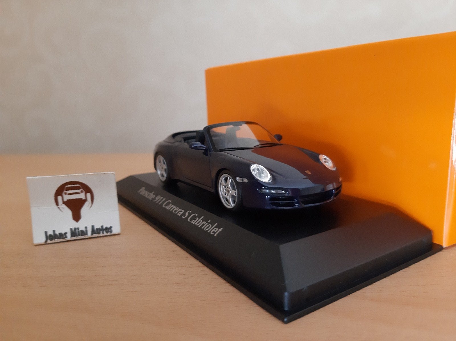 Porsche 911 (997) Carrera S Cabrio 2005 Blauw-Metallic 1:43, Overige merken, Auto, Nieuw, Ophalen of Verzenden