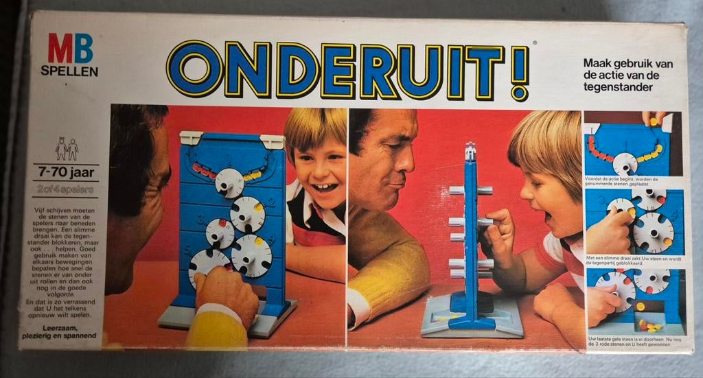 MB Spellen Onderuit! Bordspel - Vintage Gezelschapsspel, Ophalen of Verzenden
