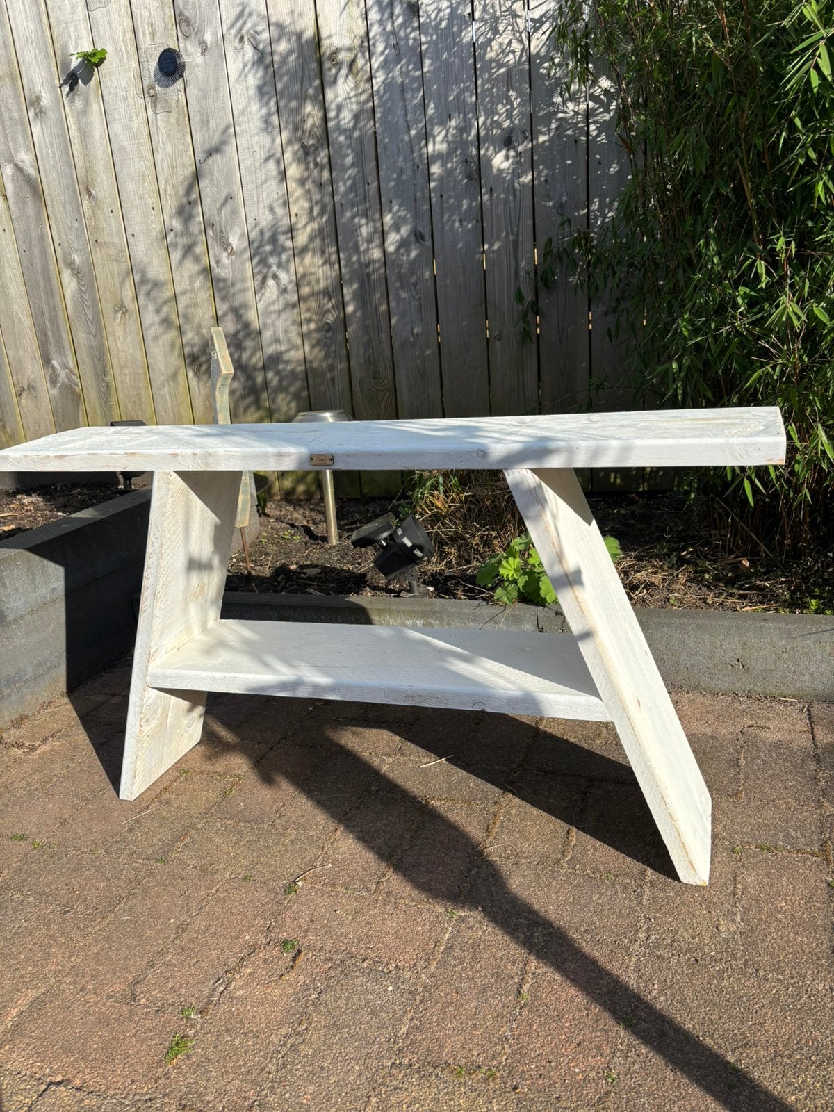 Tuinbankje van steigerhout leuk model, Ophalen, Nieuw, Hout