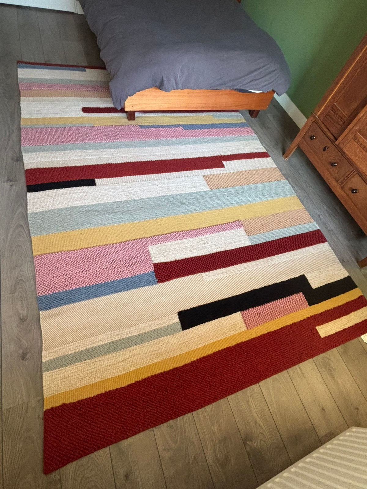 Vloerkleed Bronden 200x300 laagpolig IKEA, Huis en Inrichting, Stoffering | Tapijten en Kleden, Ophalen, Zo goed als nieuw, Rechthoekig