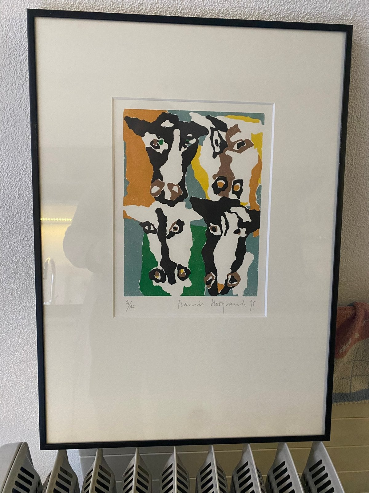 3-luik van Francis Hoogland, Antiek en Kunst, Kunst | Tekeningen en Foto's, Ophalen of Verzenden, Aquarel
