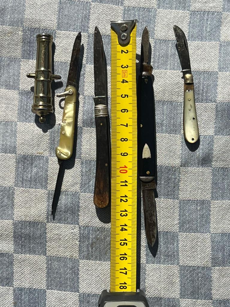 Antieke wapens pennenmes zakmes kanon geen pistool revolver, Ophalen of Verzenden, Overige soorten, Overige gebieden, Mes of Dolk