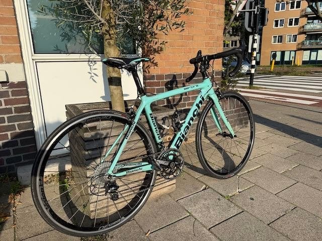 Bianchi racefiets, Fietsen en Brommers, 28 inch, Gebruikt, Carbon, Velgrem