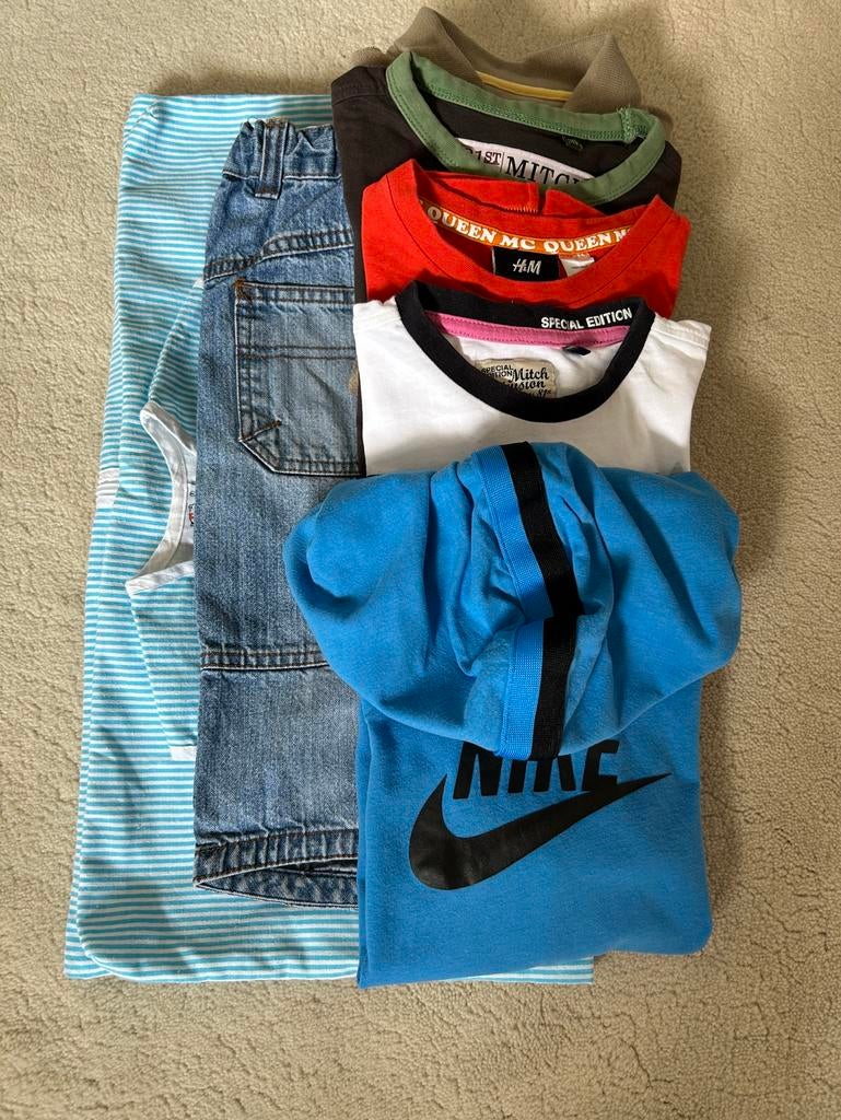 Pakket jongen maat 110 korte broek/shirtjes/slaapzak, Ophalen of Verzenden, Gebruikt, Maat 110