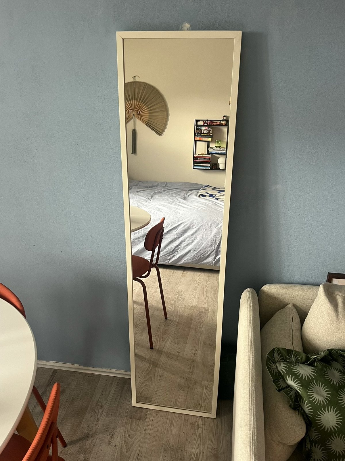 IKEA STAVE spiegel wit, Ophalen, Minder dan 50 cm, Zo goed als nieuw, Minder dan 100 cm