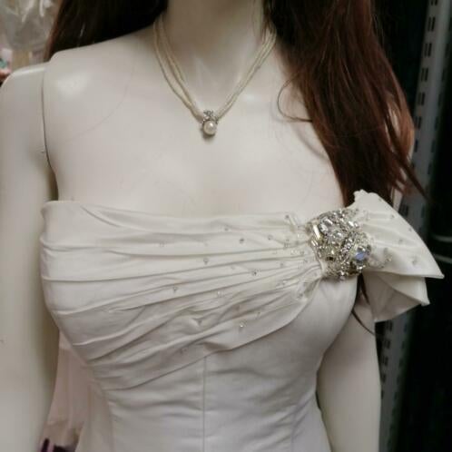 Mon Cheri Bridals nieuwe trouwjurk Ivory + sleep 42 nr 37216, Trouwjurk, ., Wit, Mon Cheri