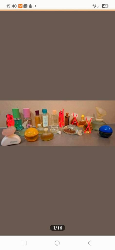 Vintage Yves Rocher miniaturen 16 stuks, Ophalen of Verzenden, Gebruikt, Miniatuur