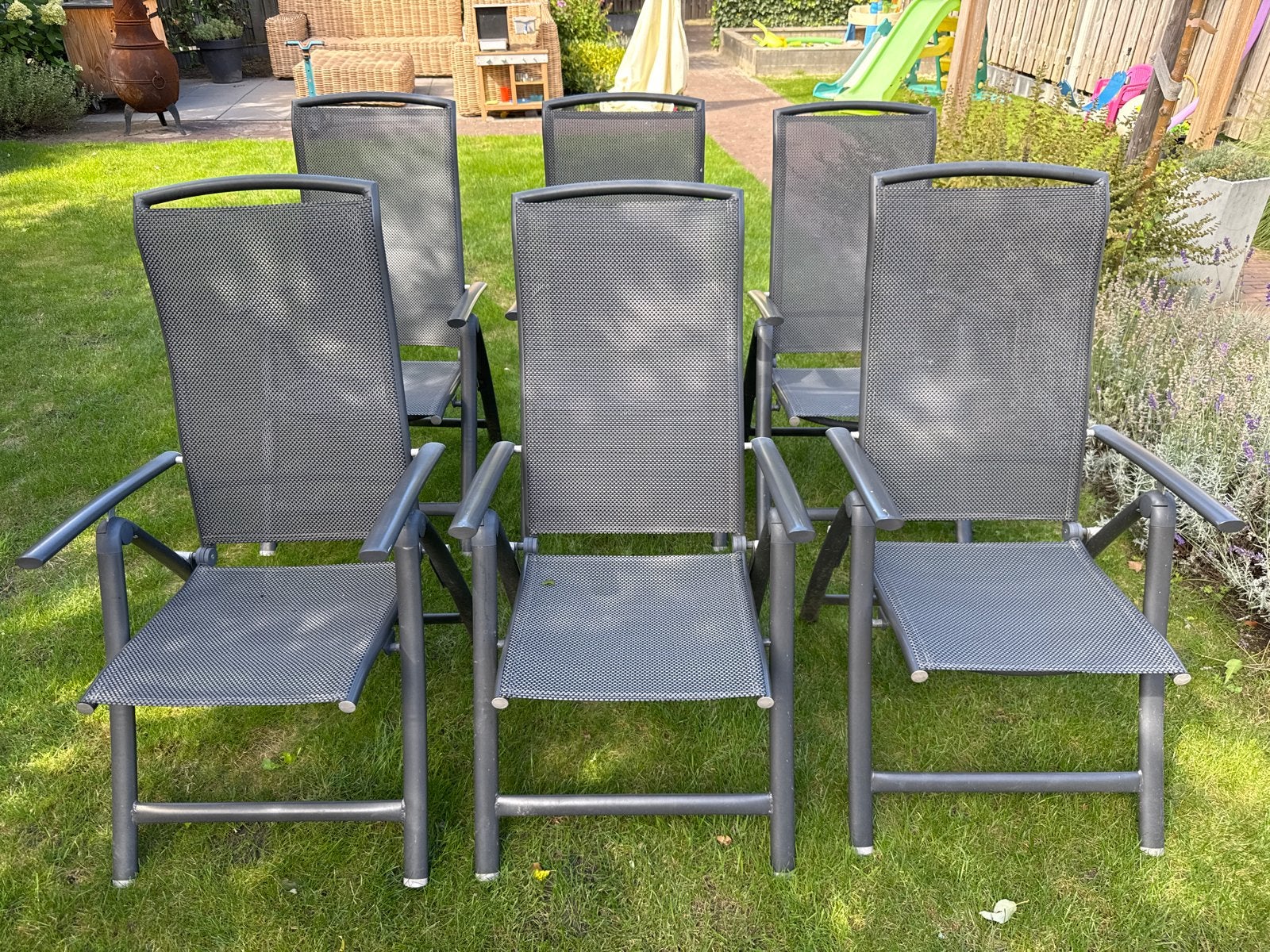Tuinstoelen set R&S design (Kees Smit) - Gebruikt, Ophalen of Verzenden, Gebruikt, Metaal