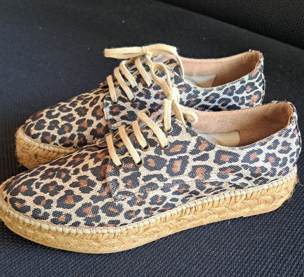 Cyprus espadrilles animal print maat 40, Overige kleuren, Cypres, Ophalen of Verzenden, Zo goed als nieuw