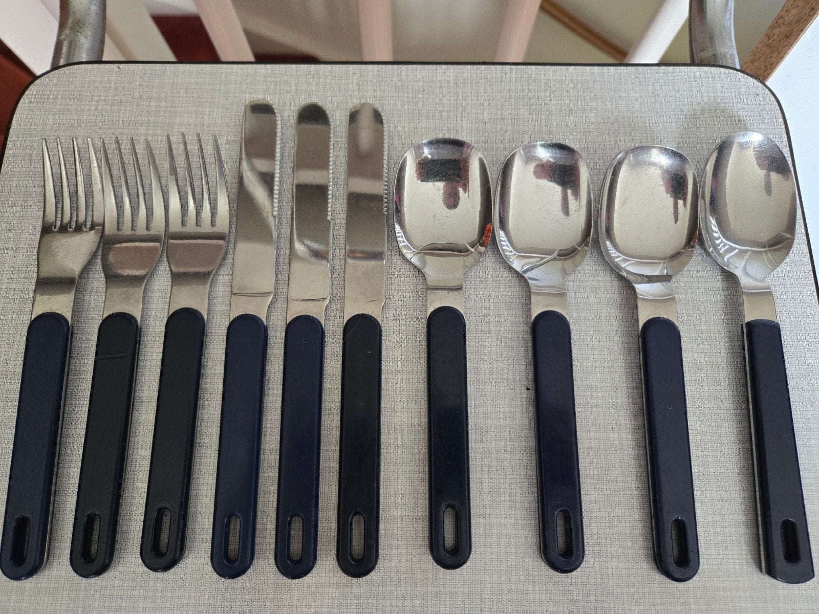 Mepal blauw bestek set – 10 delig (camping / picknick), Ophalen of Verzenden