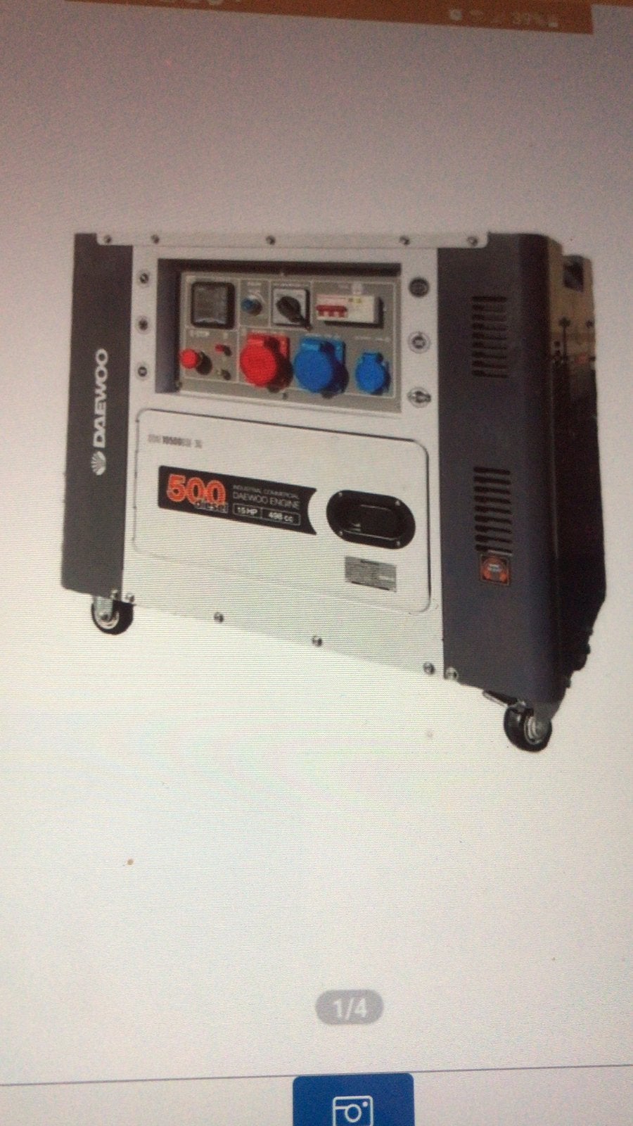 Diesel generator 8,1 kVA met 220 en 380 volt, Ophalen, Elektrisch startend, Dieselolie, Zo goed als nieuw