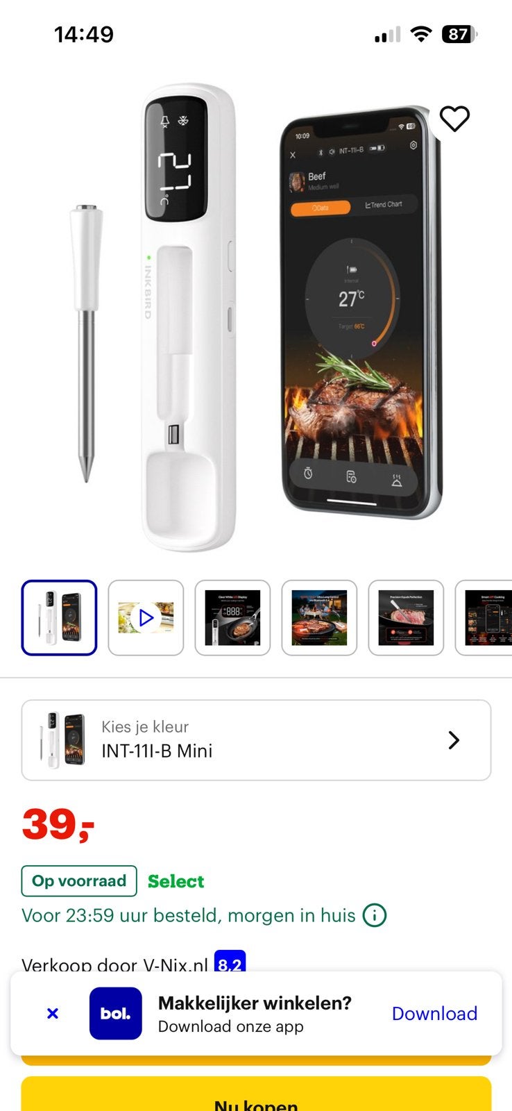 Ink bird bbq thermometer, Ophalen of Verzenden, Nieuw, 6 megapixel of meer, Overige modellen