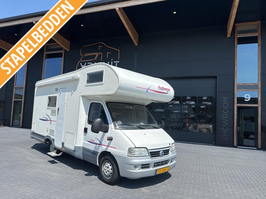 Challenger Trigano 153 ALK Stapelbedden Vakantie klaar, Caravans en Kamperen, Campers, Luifel, Alkoof, Fiat, Bedrijf