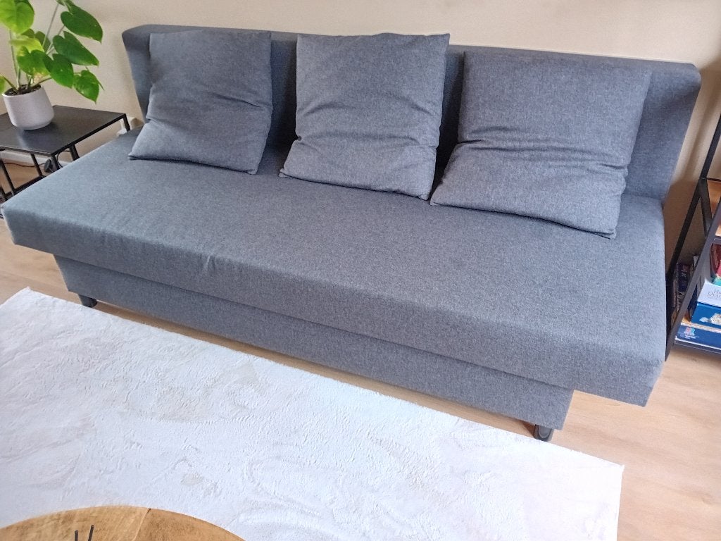 IKEA Asarum slaapbank, Huis en Inrichting, Ophalen, Gebruikt, Tweepersoons, Grijs