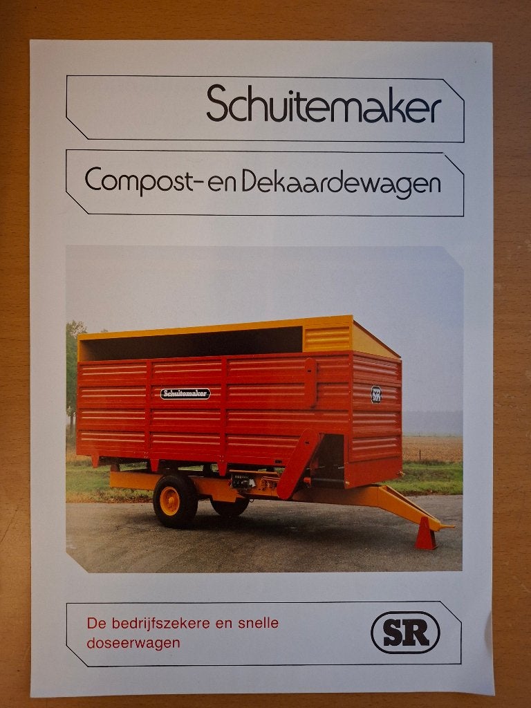 Folder Schuitemaker Compost en Dekaardewagen, Ophalen of Verzenden, Gelezen, Tractor en Landbouw