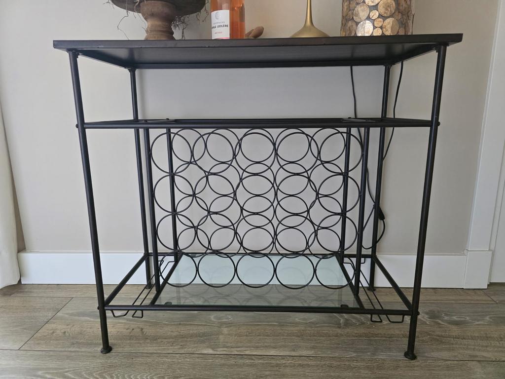 Wijnrek voor 20 flessen., Huis en Inrichting, Woonaccessoires | Wijnrekken, Ophalen of Verzenden, Zo goed als nieuw, Metaal, Minder dan 50 cm