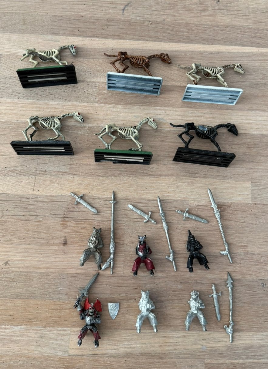 Warhammer Undead 6x metal black knights / mounted wights, Hobby en Vrije tijd, Wargaming, Ophalen of Verzenden, Gebruikt, Warhammer
