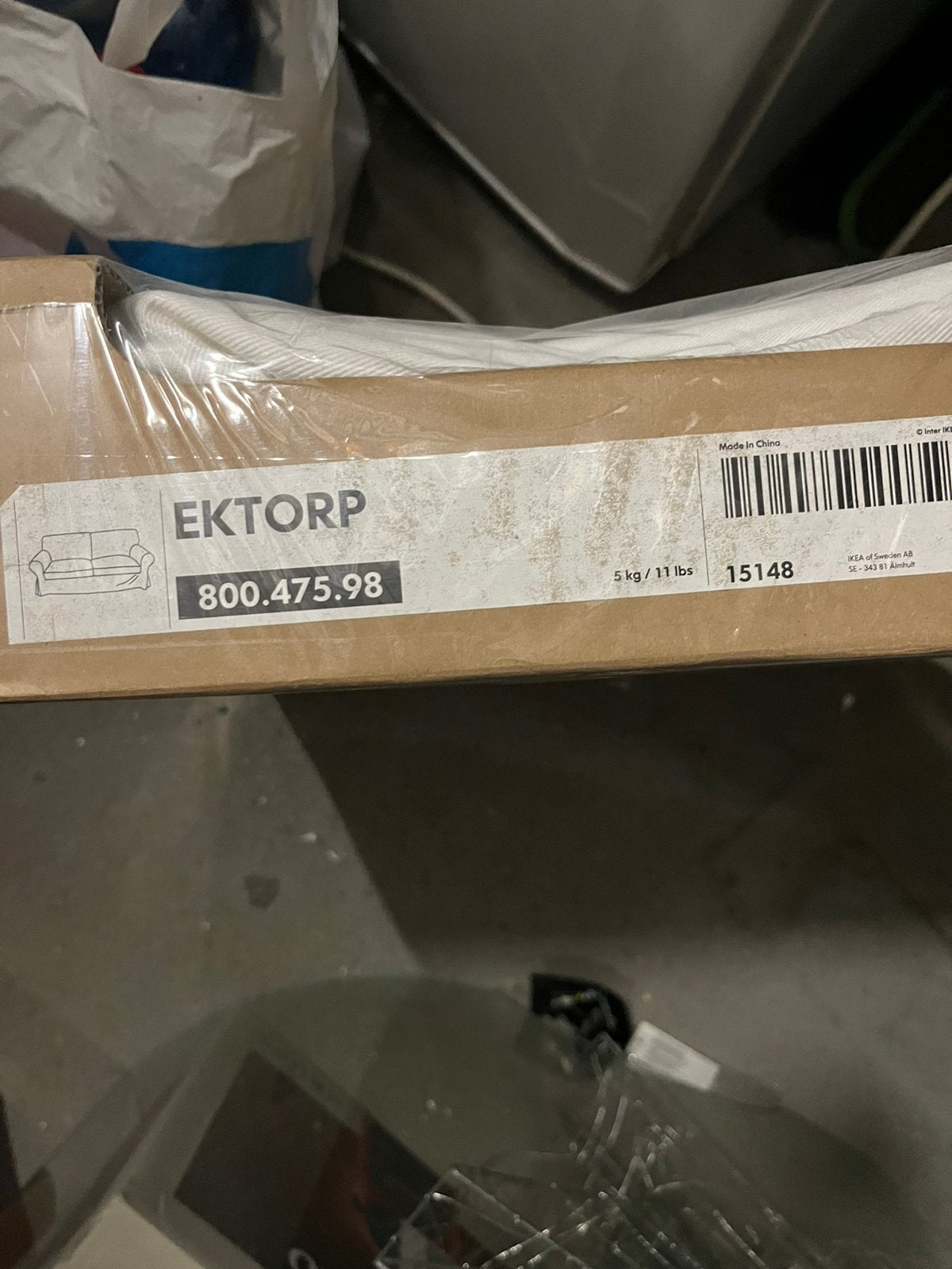 Witte hoes ektorp 2 zits bank, Ophalen, Tweepersoons, 75 tot 100 cm, Zo goed als nieuw