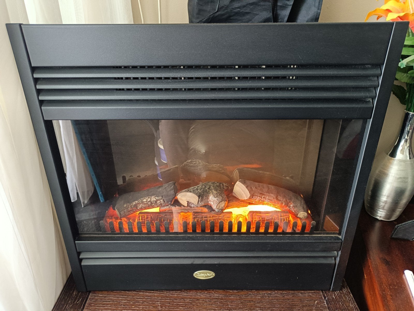 Dimplex elektrische haard - 63x59x21 cm, Ophalen, Gebruikt, Inbouwhaard, Elektrische haard