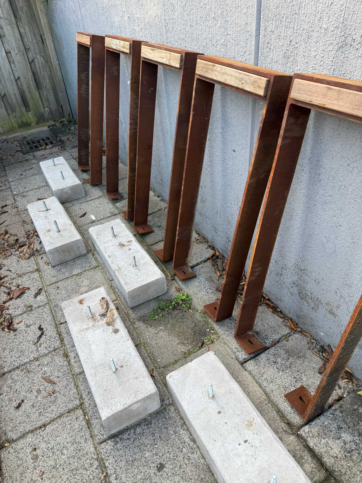 Robuuste fietsenrekken met betonnen voet - 5 stuks, Ophalen, Gebruikt