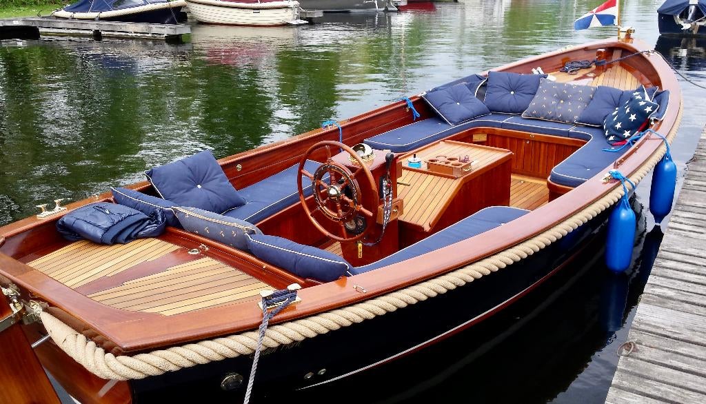 Luxe Spiegelsloep Wester-Engh (Golden Horn), Watersport en Boten, Sloepen, Binnenboordmotor, Diesel, Ophalen of Verzenden, Zo goed als nieuw