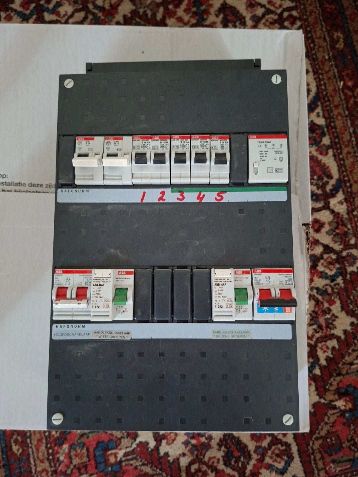 ABB Hafonorm Groepenkast met Aardlekschakelaars, Ophalen of Verzenden, Gebruikt, ABB, Groepenkast