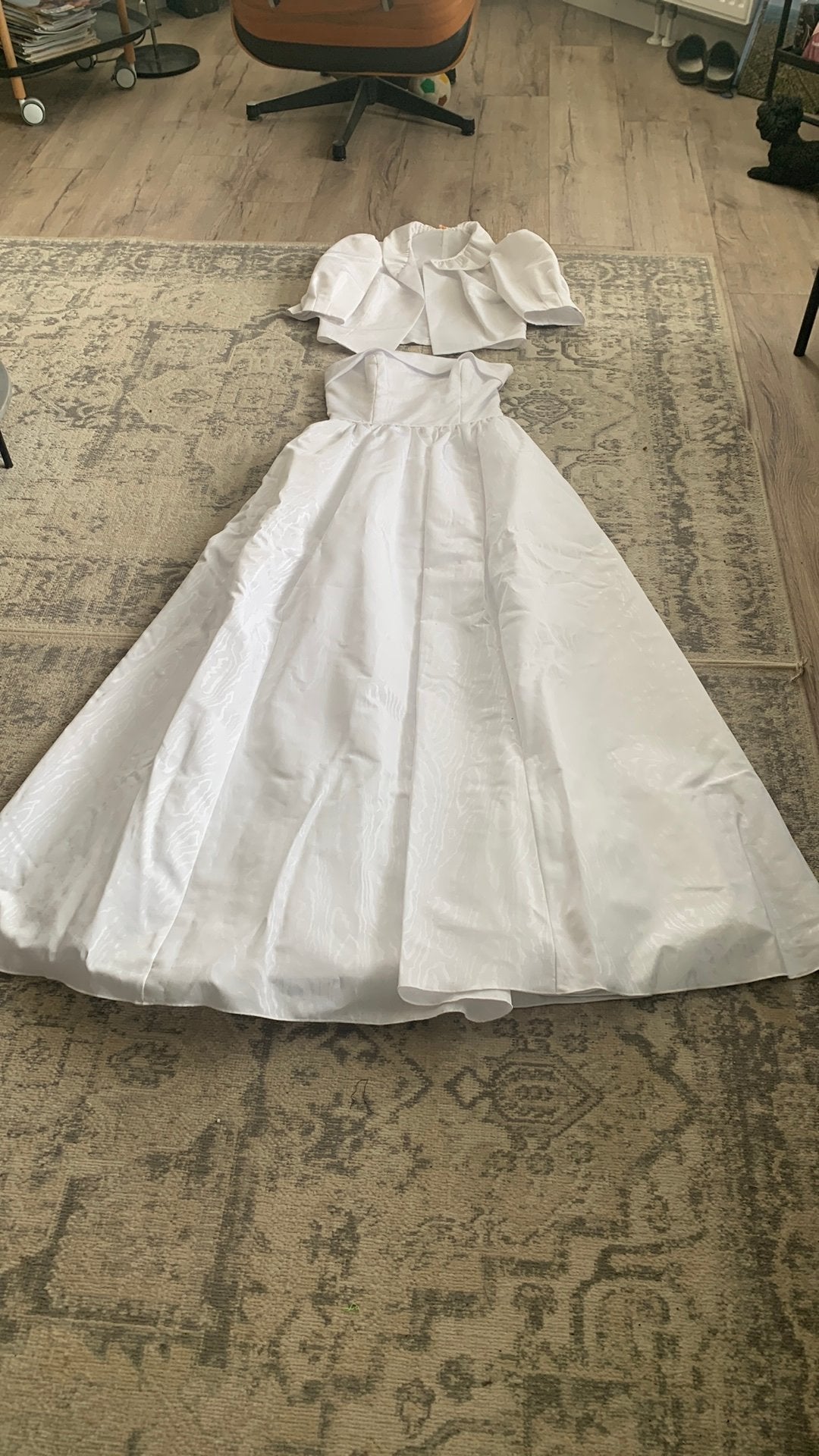 Trouwjurk met jasje, Kleding | Dames, Trouwkleding en Trouwaccessoires, Ophalen of Verzenden, Zo goed als nieuw, Wit, Trouwjurk
