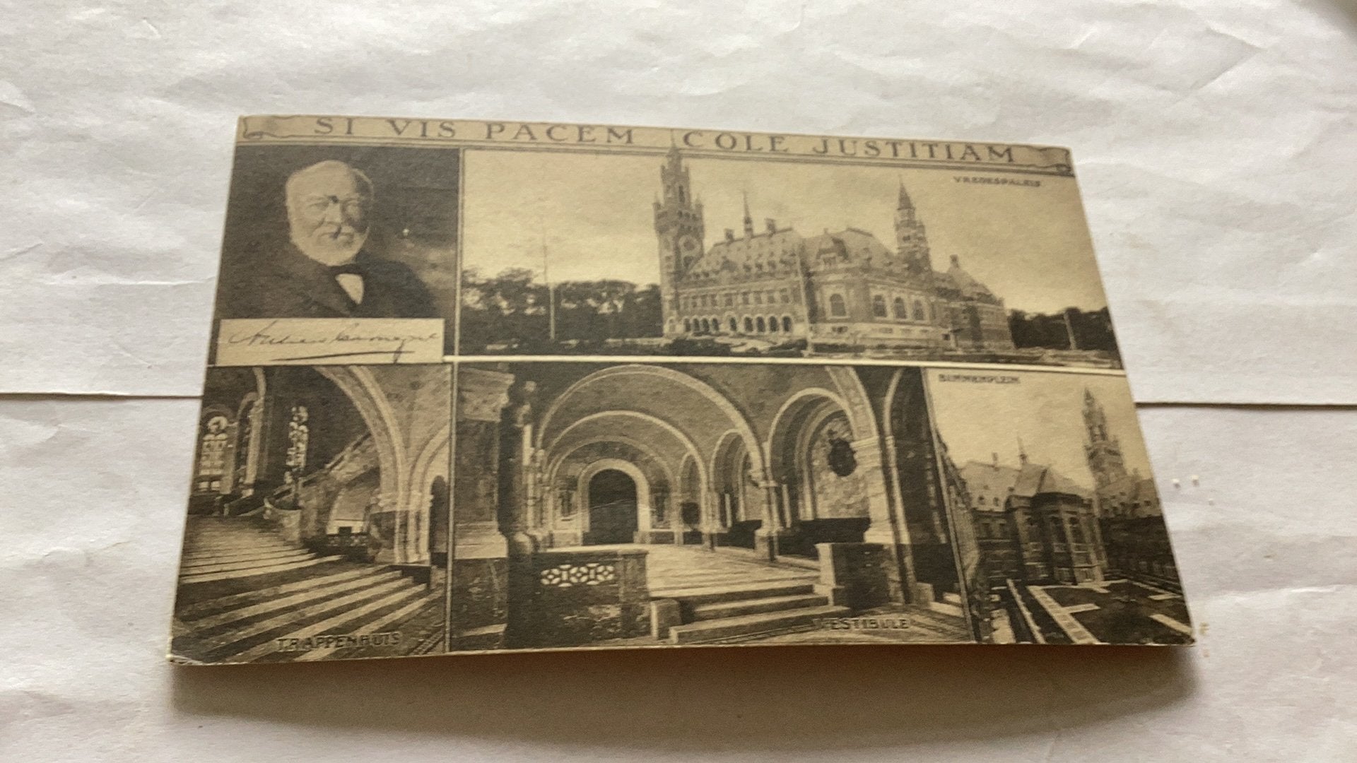 Vredespaleis Den Haag, 1913 opening Vredespaleis, Ophalen of Verzenden, Voor 1920, Gelopen, Zuid-Holland