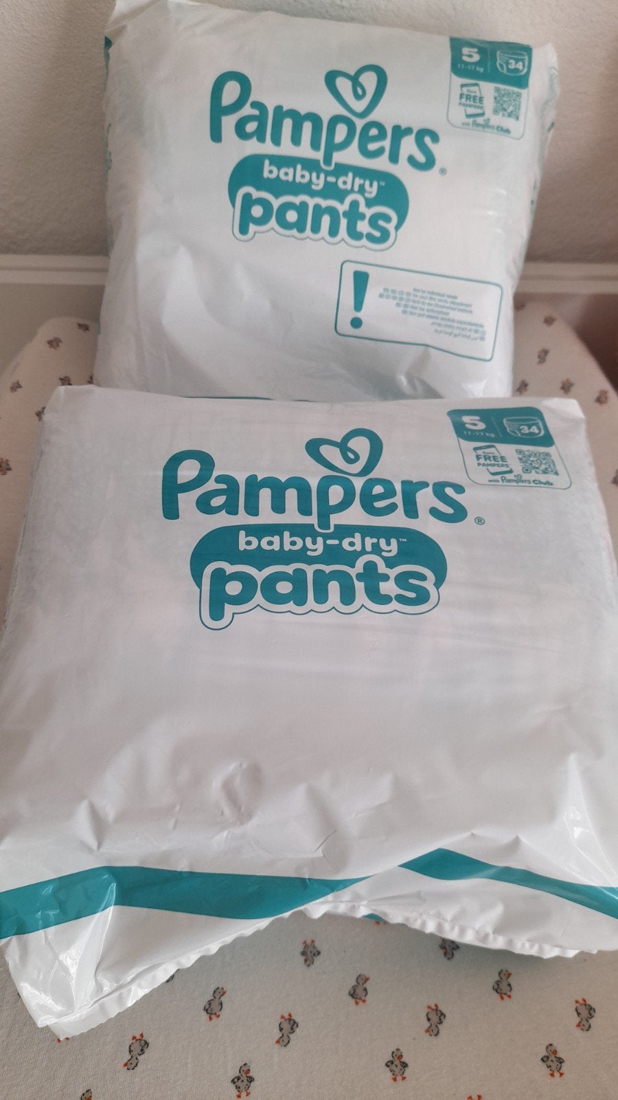 pampers maat 5, Ophalen