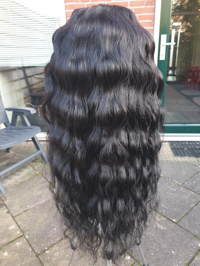 100%Real Remy Echt haar pruik Human hair wig 4x4 Lace fronta, Ophalen of Verzenden, Nieuw, Pruik of Haarverlenging